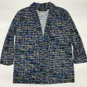 Kasper Open Front Unstructured Cardigan Blazer